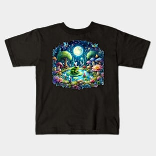 Secrets of A Moonlit Pond Kids T-Shirt